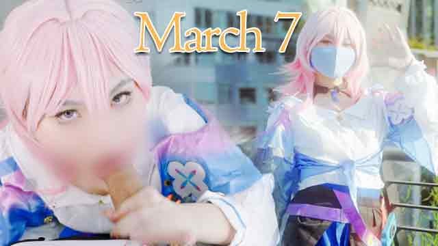 【MasukuChan】收买星铁三月七帮我深喉口交马上答应了，加上码无套中出也得手了